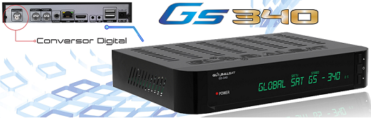 Receptor Globalsat GS340 HD - IKS SKS CS 3 Tuner