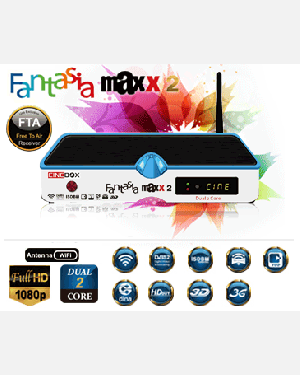 Receptor Cinebox Maxx 2 - HD WiFi IPTV 3D Dual Core Painel LED